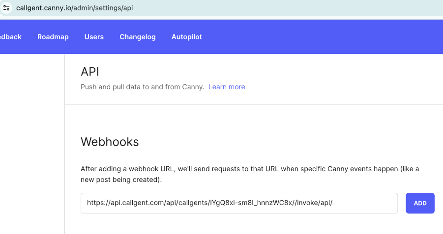 Example - Configure webhook